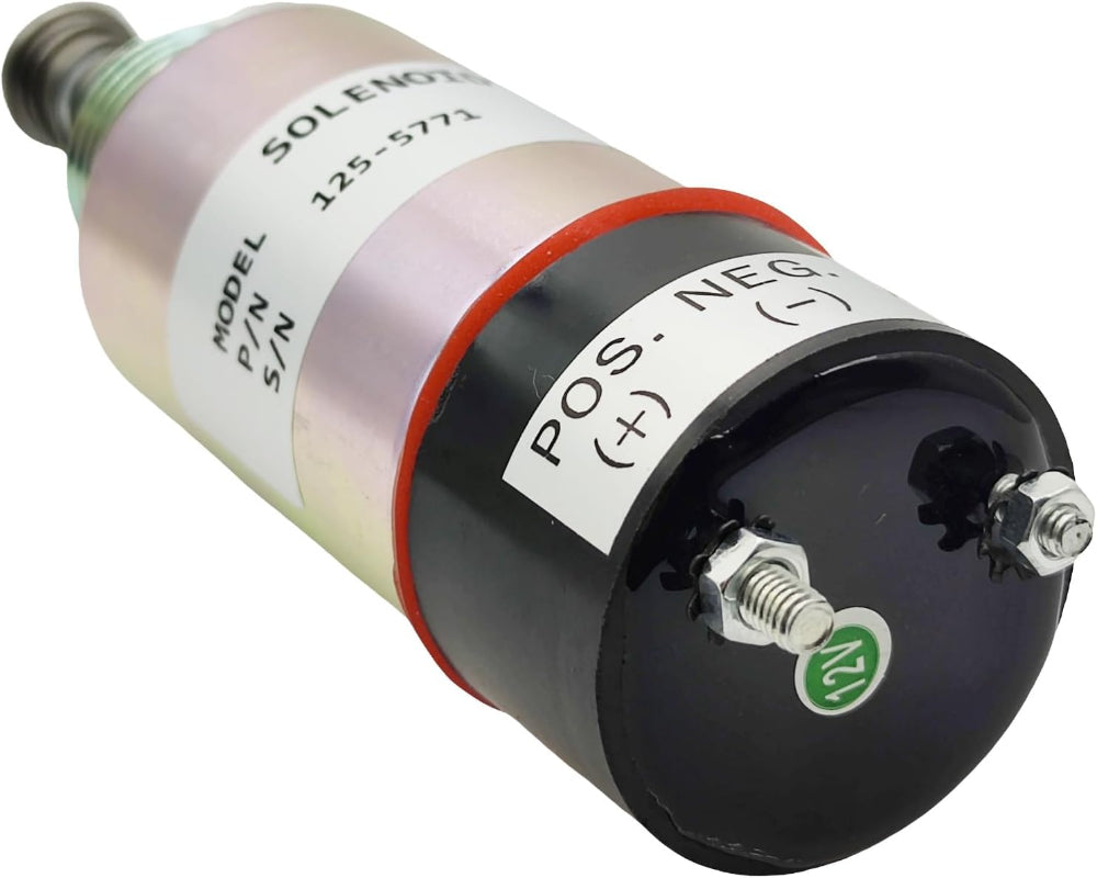 Aftermarket 12V Fuel Shutoff Solenoid 125-5771 Compatible with Caterpillar CAT 3114 3116 3126 Engine