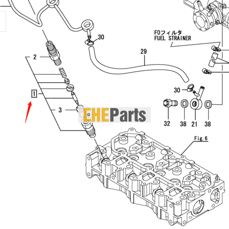 Replacement Yanmar VALVE ASSY,INJECTION 119515-53000 119515-53001 for marine boat engine 3YM20 3YM30 3YM30E 3YM30AE