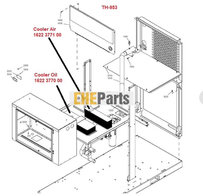 Replacement Atlas Copco 1622377100 Cooler Air