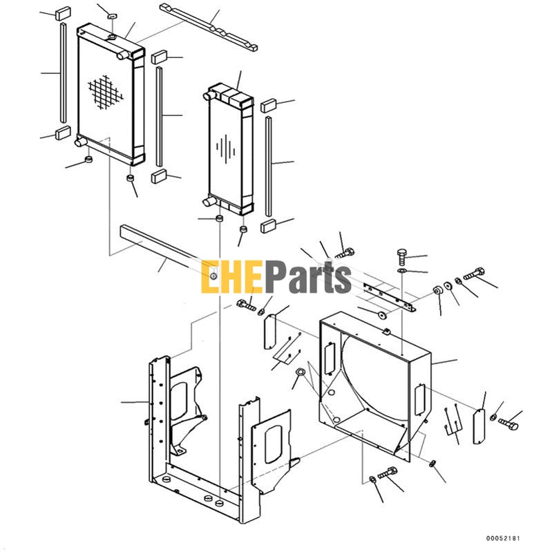 424-03-41111 New Aftermarket Water Tank Radiator Fit For Komatsu WA430-6