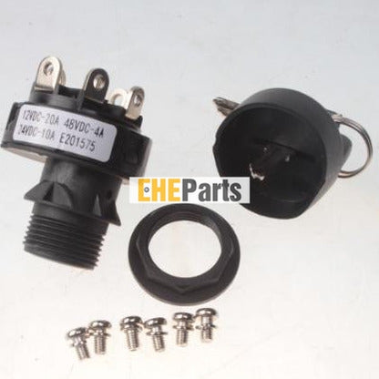 Aftermarket Ignition Switch 4360469, 4360470 For JLG 12VDC-20A 24VDC-10A 48VDC-4A E201575