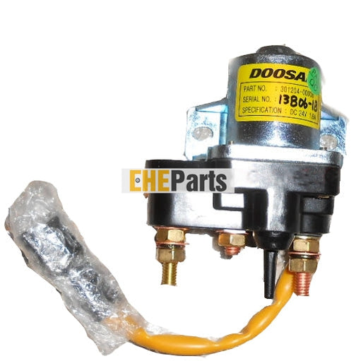 Genuine Doosan & Daewoo Relay, Preheater 301204-00008 65.98814-7004 544-00007 for engine DV11 DL08 excavator DX225LC DH220-5