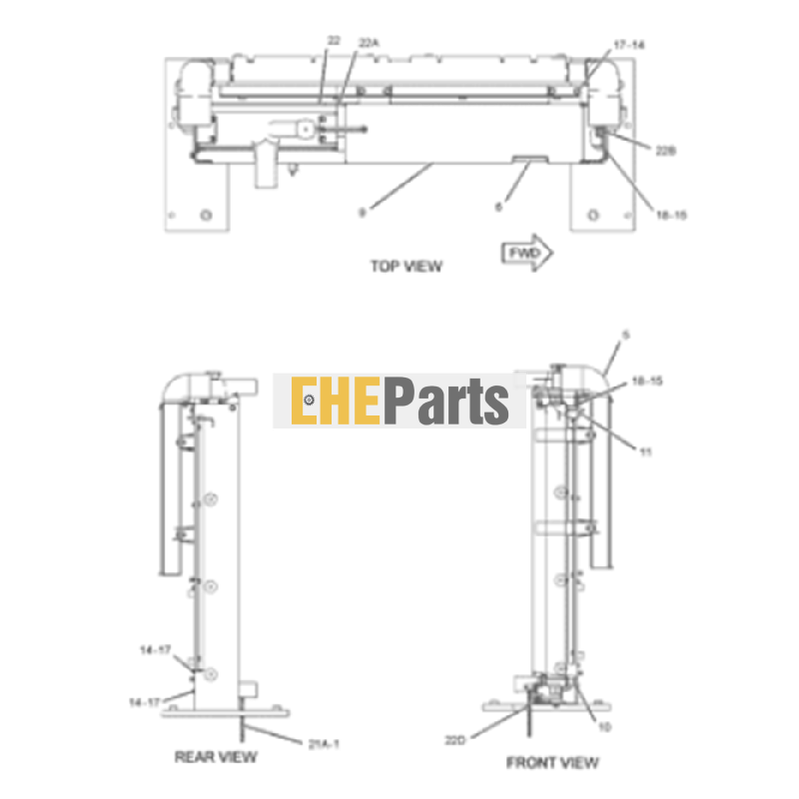 Aftermarket Caterpillar Radiator 383-6407 For Caterpillar   Excavator 345D L 345C MH 345D 349D 349D L 349D2 349D2 L