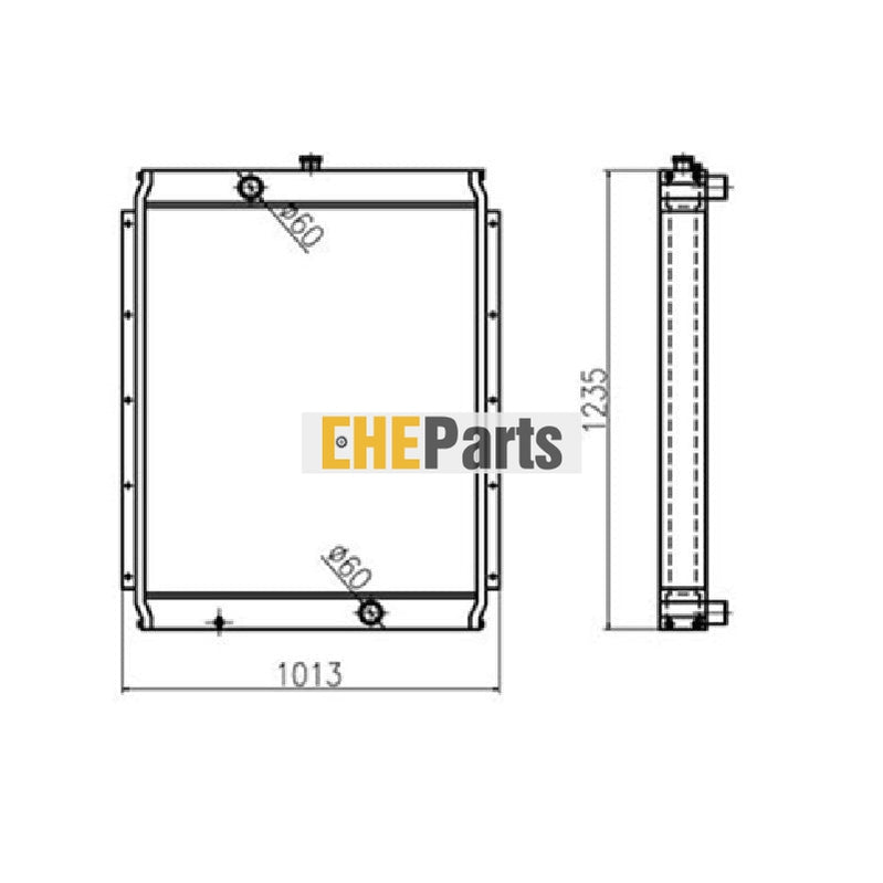 Aftermarket Hitachi 4466040 Water Tank Radiator Core For Hitachi Excavator ZAX450H ZAX470