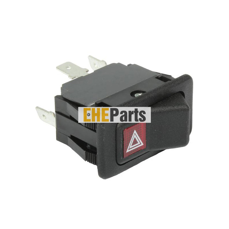 Aftermarket NEW SWITCH, ROCKER, HAZARD, FLASHER LAMPS 122736A1 Fits CASE Loader Backhoe Models 580L, 580L Series II