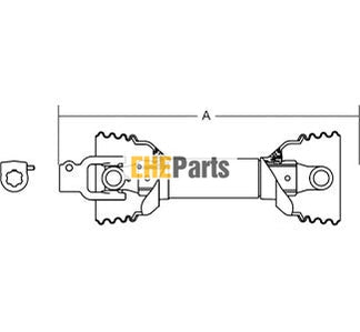 Aftermarket BP512100101-A Tractor Driveline with 1 3/8" 6 Spline QD Yokes Fits Bondioli & Pavesi 100 Series: Size 5