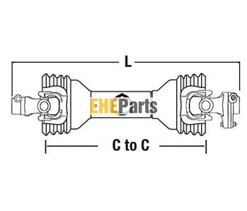 Aftermarket CS84818 Driveline with Shear Bolt Clutch Fits Bondioli & Pavesi 100 Series