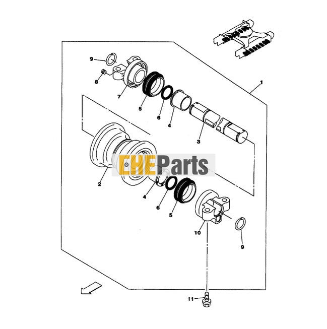 Aftermarket New Track Roller For Case Excavator CX210B
