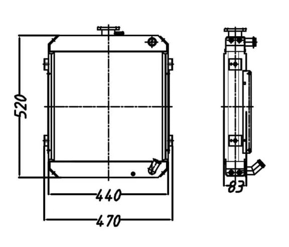 Engine Radiator Replacement for Yanmar 129430-44500, 12943044500 Heavy-Duty Aftermarket Part