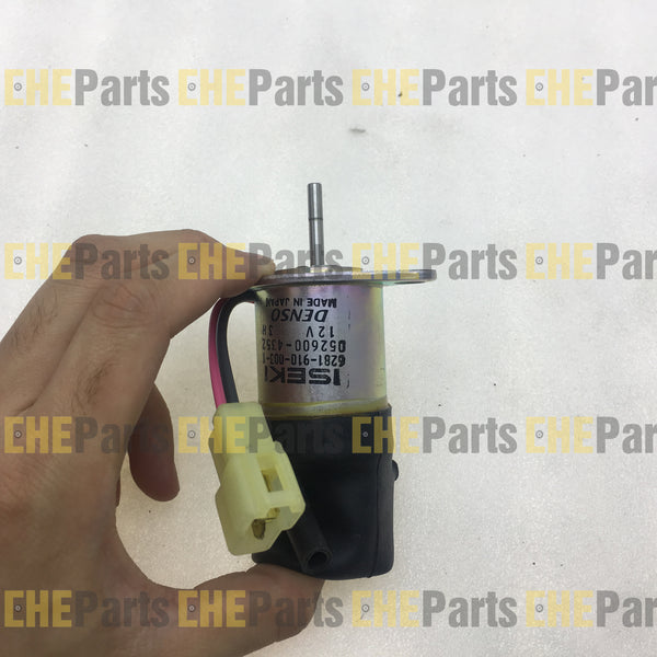 Iseki Original Stop Solenoid 6281-910-001-00 6281-910-003-00 6281-910-003-1 052600-4352 12v  for tractor SXG19H/SXG22H/SFH 240/SF200M/SF230M/SX G19H/SXG22H/TXG23 Engine e3100-g01/E3112- VG04/E3100G