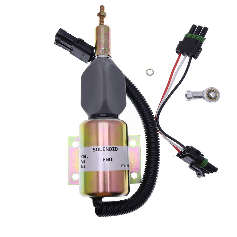 Aftermarket New Fuel Shutdown Solenoid Valve RE516083 for John Deere 120 160LC 200LC 230LC 270LC 670C 672CH 624H
