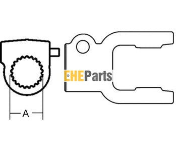 Aftermarket D261621 New 2600 Series Implement yoke with quick disconnect push pin
