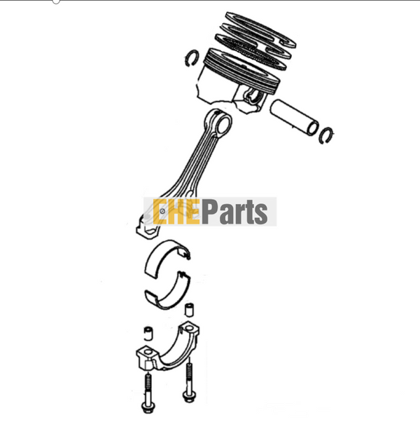 2 SETS GX630 GENUINE piston whole set with connecting rod assy for honda engine gx630/660/690