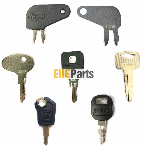 Aftermarket Caterpillar 7 pcs Ignition Keys 12343，8H5306 Plastic shell ，8H5306，New 5P8500，Old 5P8500，214-961，A5160