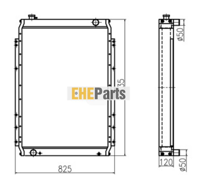 Aftermarket New 206-03-71111 Water Tank Radiator for Komatsu Excavator PC200LL PC210 PC220 PC230