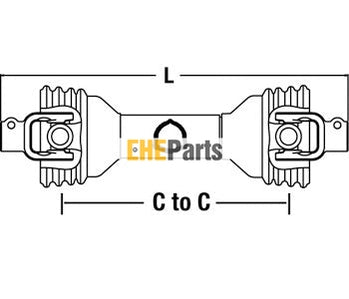 Aftermarket BP112100101-A Driveline with 1 3/8" 6 Spline QD Yokes Fits Bondioli & Pavesi 100 Series: Size 1