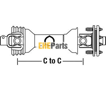 aftermarket BP6140002FF2 Batwing Mower Wing Shaft, size 6 for tractor Bondioli & Pavesi 100 Series