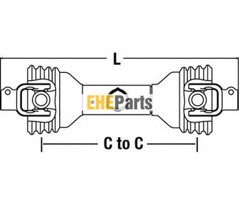 Aftermarket CS44111 Driveline; W/ 1 3/8" 6 Spline QD Yokes Fits Bondioli & Pavesi 100 Series: Size 4