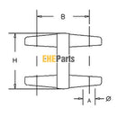 Aftermarket D109140 Double Pivot Yoke Neapco 10-5361 For Domestic 1000 Series