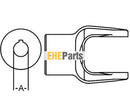 Aftermarket D128014 Implement Yoke Round Bore w/ Keyway & Set Screw for 12 Series Tractor