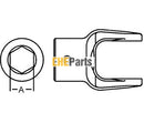aftermarket D128518 Implement Yoke Hexagon Bore w/ Set Screw for CASE IH