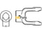 Aftermarket D358620 Implement Yoke Round Bore w/ Double Keyway & Set Screw Fits John Deere, Case-IH applications