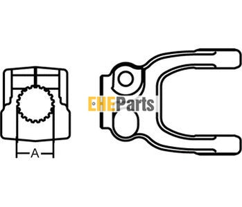 Aftermarket Implement Clamp Yoke D558721 21 Spline Fits 55 Series
