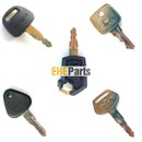 Aftermarket Heavy Equipment Key Set - 5 Keys Caterpillar 5P8500 John Deere AR51481 Volvo 777 key Komatsu 787 key Hitachi  H800 key