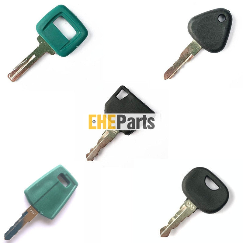 Aftermarket 5PCS  Heavy Equipment Key Set Ignition Key for Volvo 14607 key 11039228 key 202 key 777 key C001 key