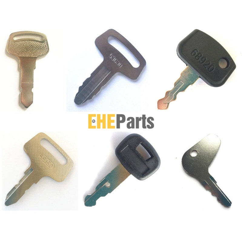 Aftermarket 6PCS Kubota Tractor Keys Heavy Equipment Keys  55150 key  68920 key 32412 key